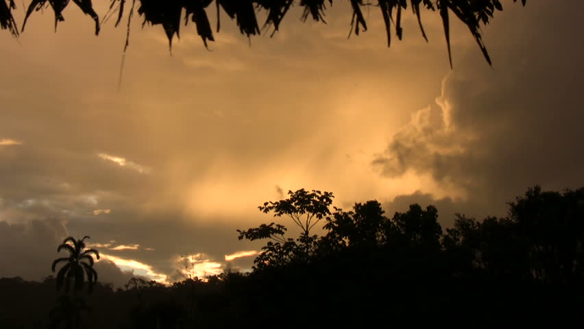 Tropical sunset timelapse in the Ecuadorian Amazon