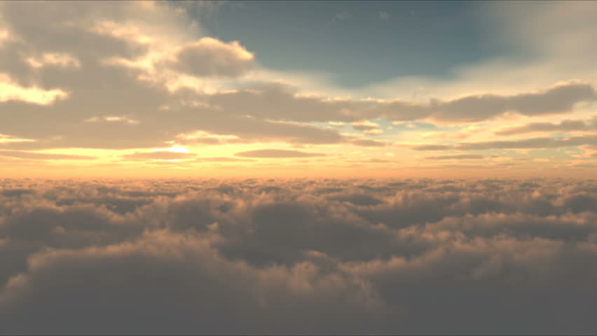 Flying over the clouds
