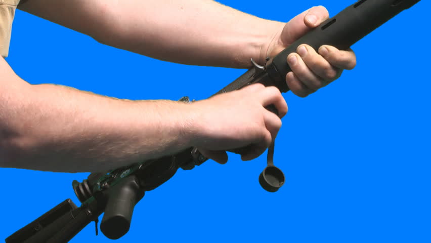 Dragunov sniper rifle the chroma key background. Alpha matte included