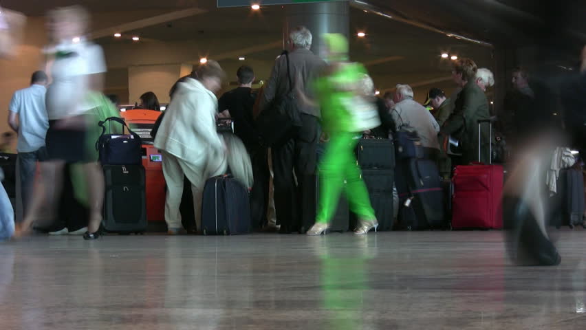 MOSCOW - JUNE 16: Foreign passengers arrive at Domodedovo International Airport on June 16, 2009 in Moscow, Russia.ÃÂ  Domodedovo is RussiaÃ¢â¬â¢s largest airport in terms of passenger and cargo traffic.