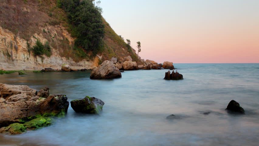 beautiful tranquil shot at sunset, karadere beach, bulgaria, 