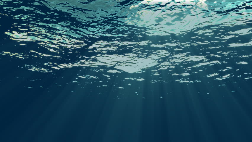 1080p fullHD perfectly looping underwater scene with light rays through water's moving surface