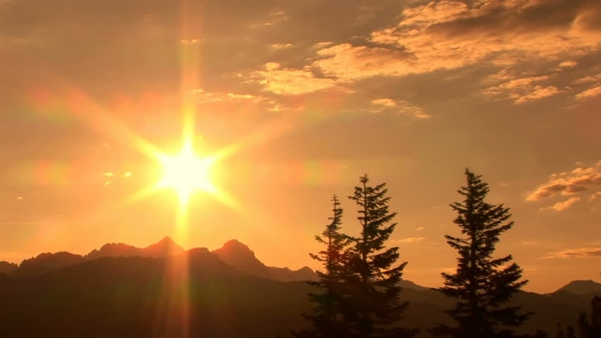 In Mammoth Lakes area, Minaret Vista sunset, time lapse 