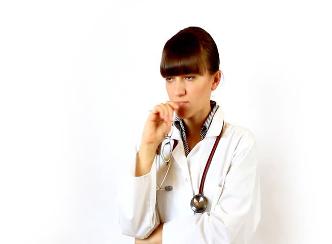 A Young female doctor finding a solution