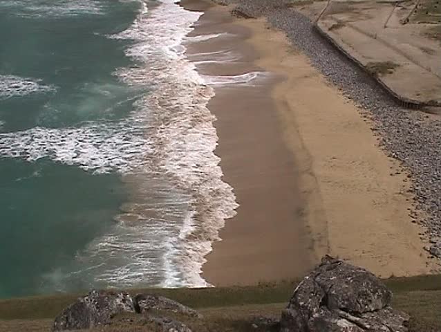 waves crashing against cliffs Isle of Lewis, Scotland