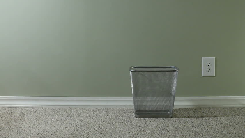 Paper thrown in wastebasket