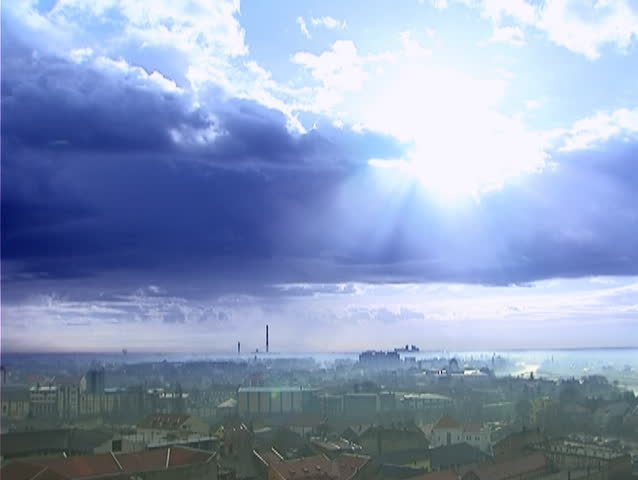 Blue sky and Clouds in one video clip Time lapse