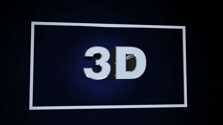 Chrome 3D in 16x9 frame pushes into foreground against blue background