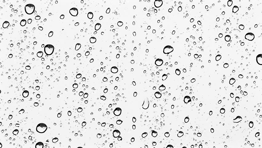 closeup of raindrops on window