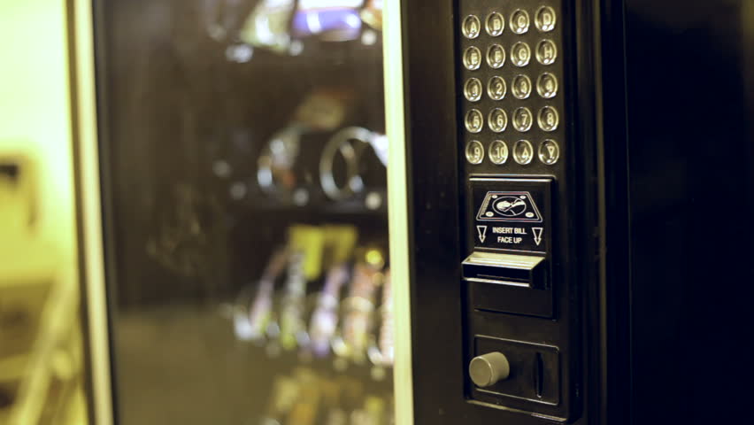 Buying Something Vending Machine Stock Footage Video Royalty Free