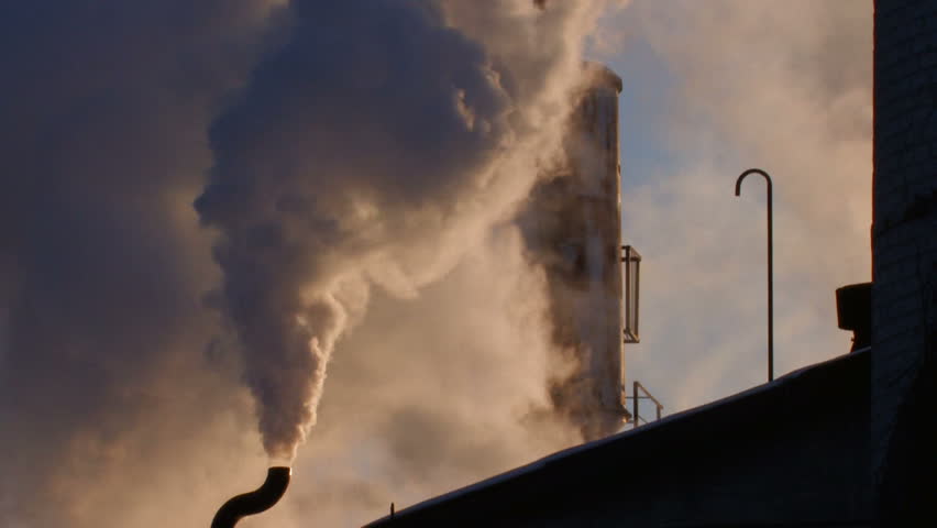 HD Pollution of environment, exhaust smoke from plant, Canon XH A1, FullHD video, 1080p, 25fps, progressive scan 
