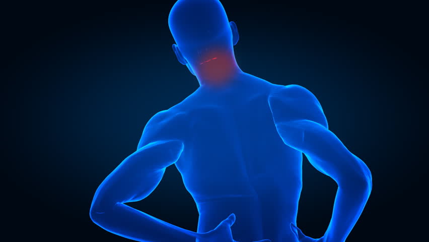 Pain in cervical spine concept - xray view - similar footage in my portfolio