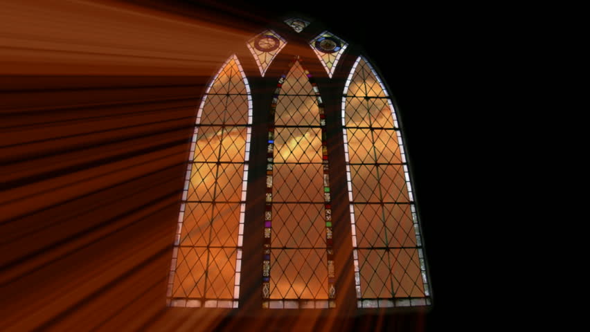 HD Sacred rays  v.#3 - Intense rays through church window, light-source goes from upper right to lower left corner.