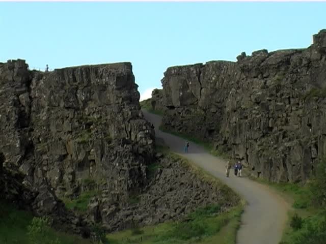 Mid-Atlantic Ridge at Pingvellir,  Iceland. This is the ridge that seperates the European with the North American tectonic plates. 