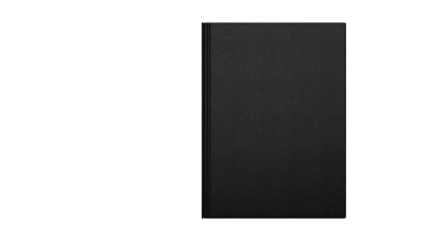 Modern notepad book with turning blank  pages with aplha channel -