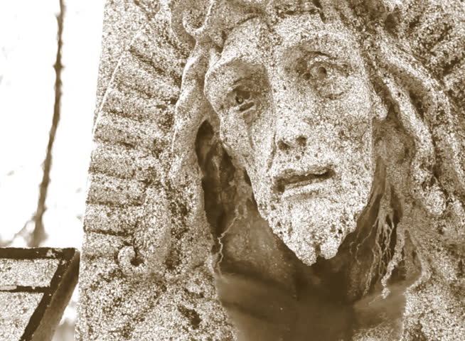 Jesus Christ Sculpture, dolly shot - NTSC