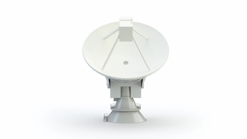 3d sattelite antena on the white