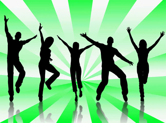 Young people jumping for happiness