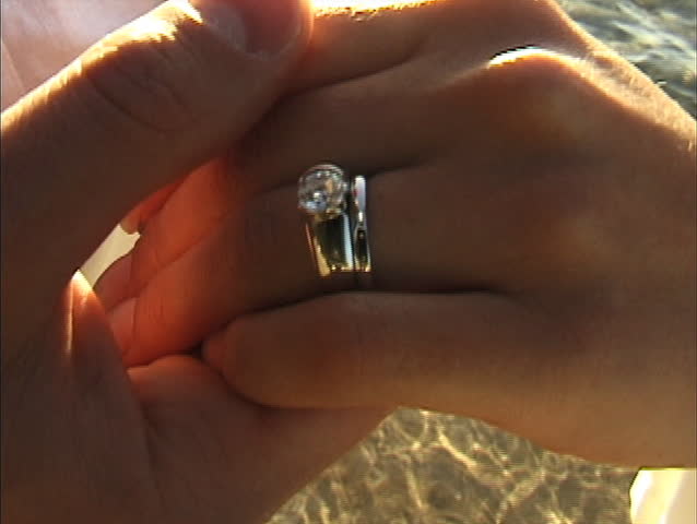 Close up on Woman's wedding ring
