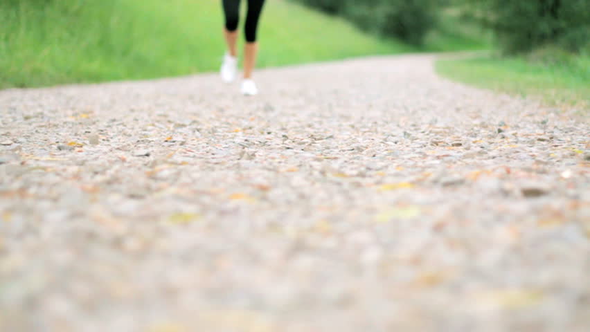 Closeup of running woman legs, dolly shot, slow motion, shot at 60fps - 720p