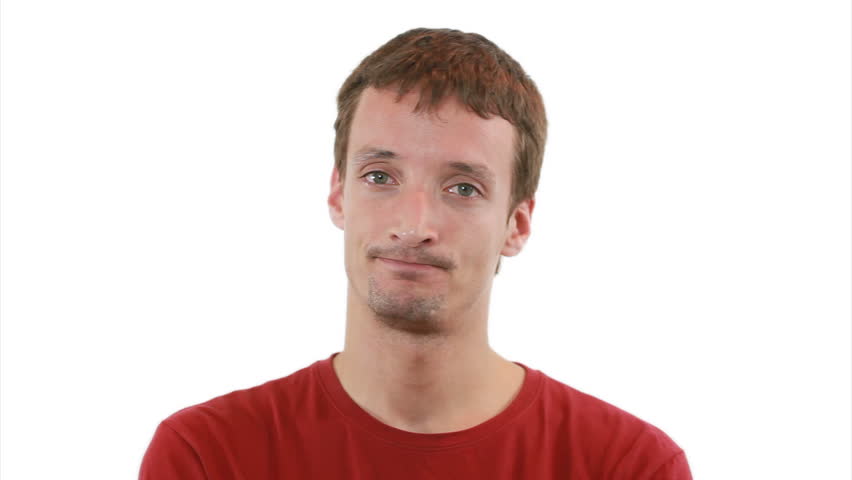 Angry guy - white background