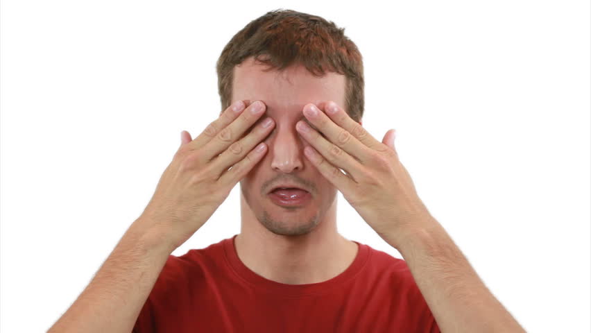 Blind guy ( funny ) - white background