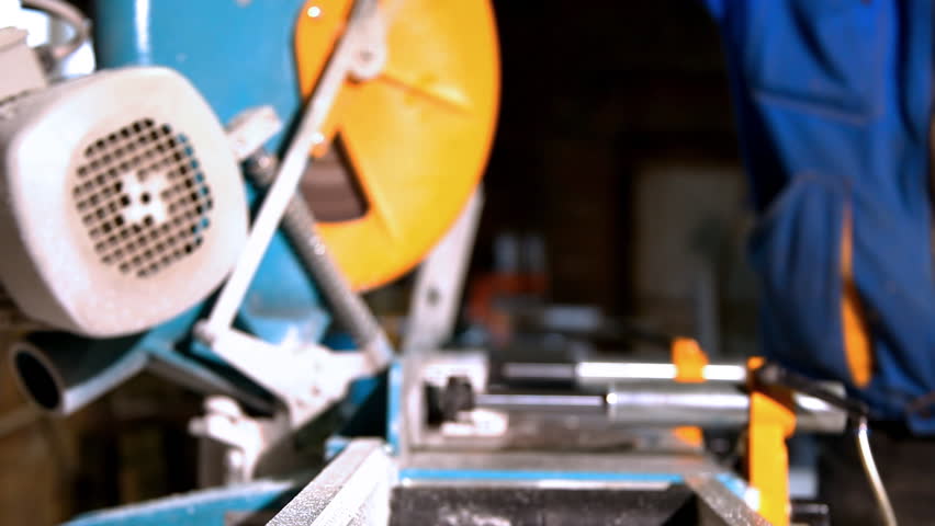 plastic saw cutting - camera tracks in
