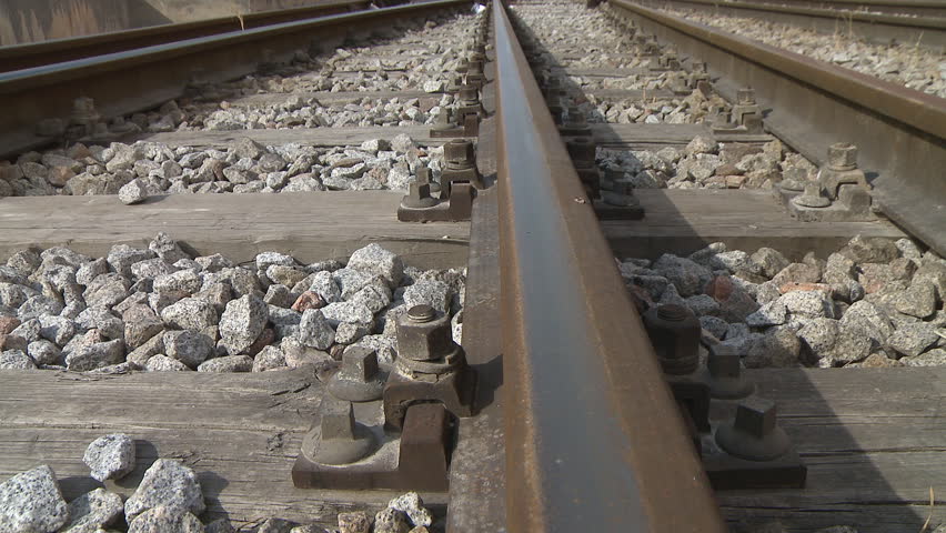 Railway tracks dolly shot