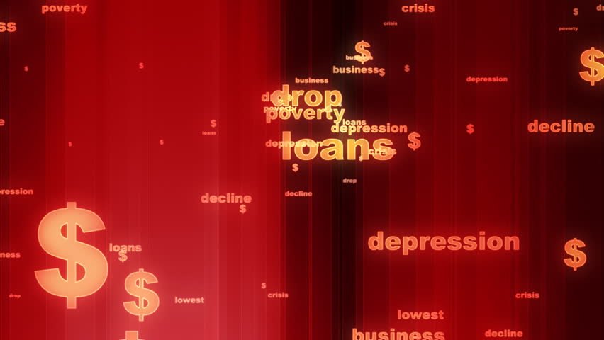 Crisis Depression Decline business looping Animated Background 