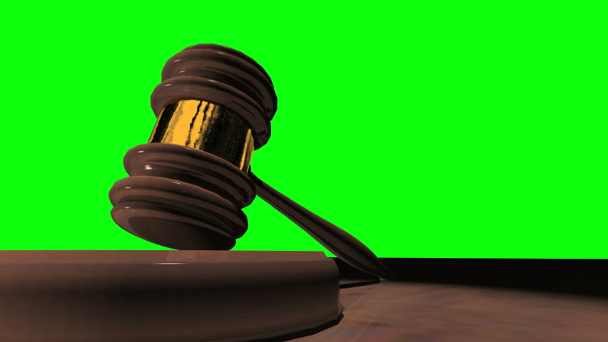 Gavel camera moves green screen