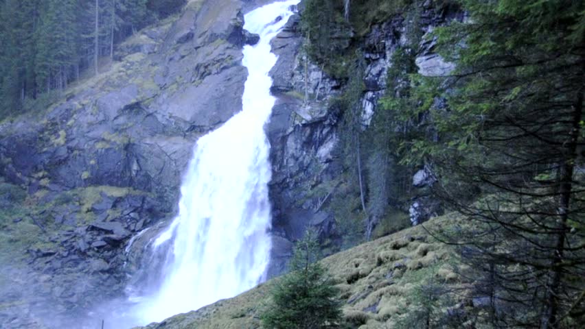 Waterfalls in Krimml. The highest waterfalls in europe.