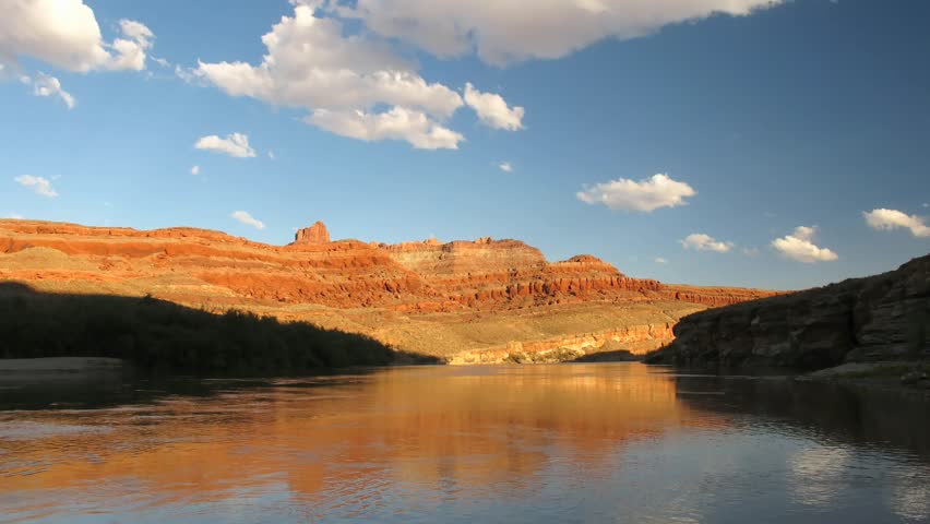 Time lapse sunset over Colorado River, Potash Road, Utah