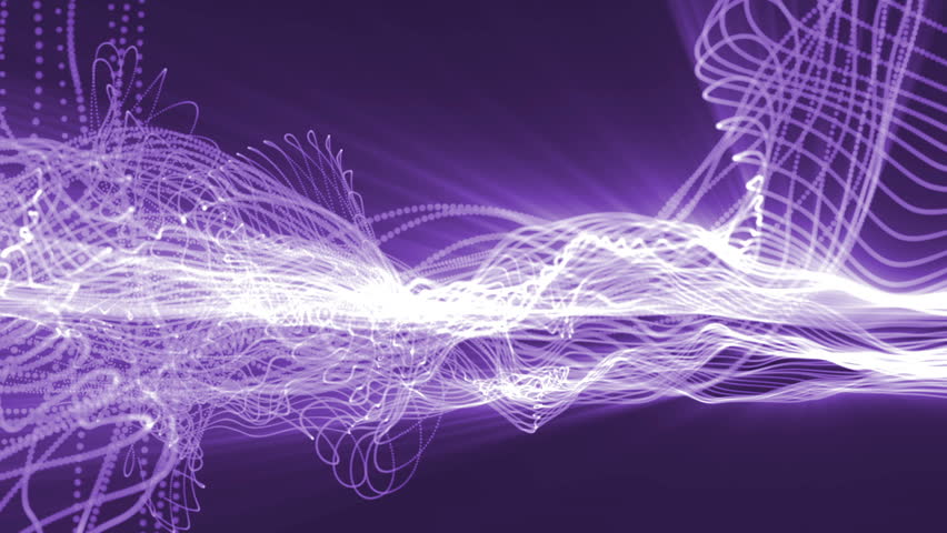 Flowing violet abstract waves on violet background. Seamless looping over 30 seconds.