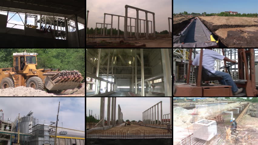 Construction of industrial complex split screen