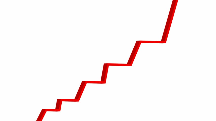 Earnings growth diagram concept. Isolated on white.