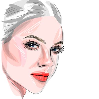 Hand Drawn Beautiful Young Woman Face Stock Vector Royalty Free 