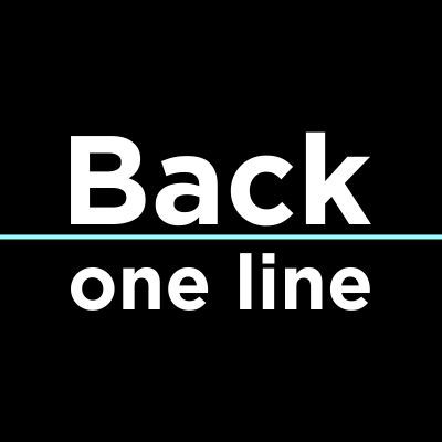 Back one line