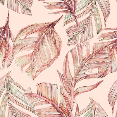 Floral Seamless Vector Tropical Pattern Background Stock ...