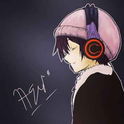 HD wallpaper anime boy hoodie blue eyes headphones painting   Wallpaper Flare