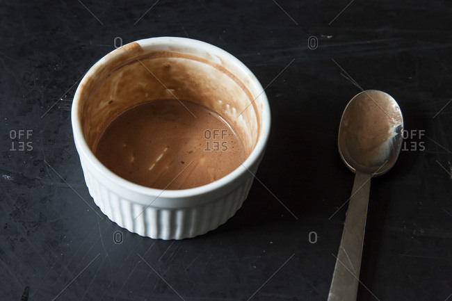 Empty bowl of ice cream