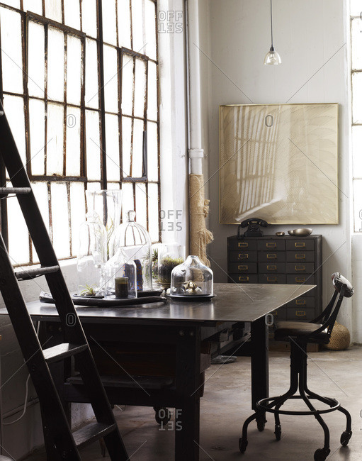 Stylish home office stock photo - OFFSET