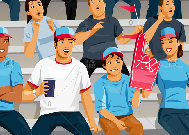 Baseball Fans Clipart