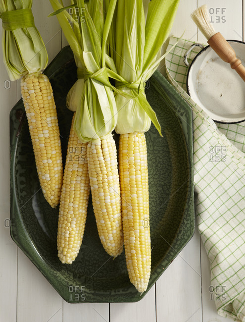 Raw, organic corns overhead - Offset