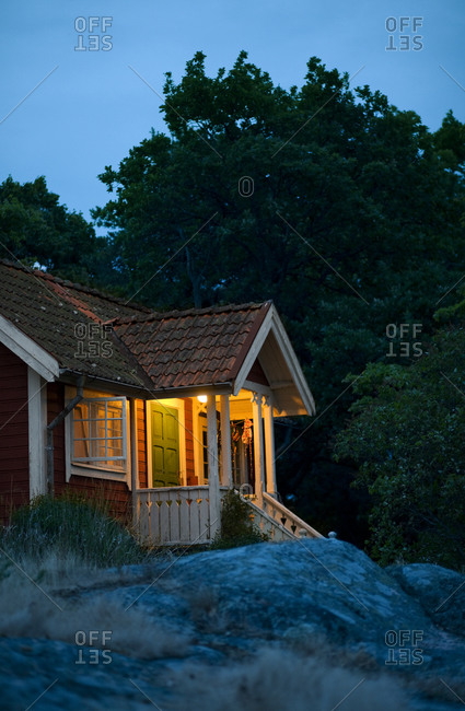 A house at dusk, Sweden