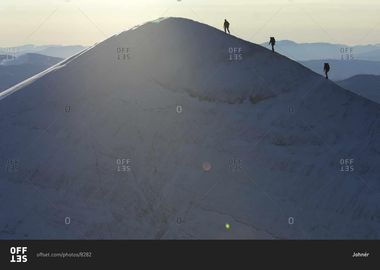 Mountain climbing, alpinism, on top of the Kebnekaise mountain, Giebnegaise, 2104 meters