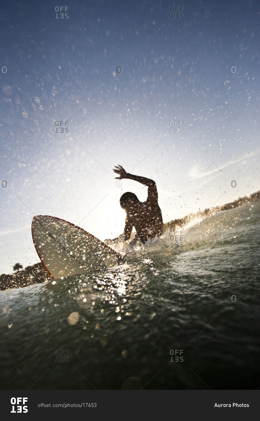 Man surfing in southern California. San Diego, California surfing.