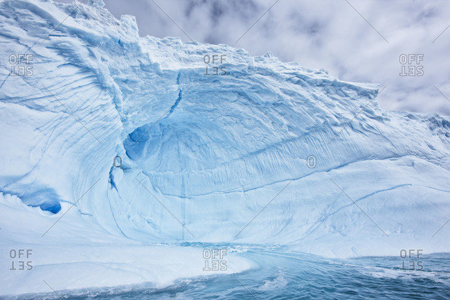 Cavernous formation in the ice sheet of Antarctica