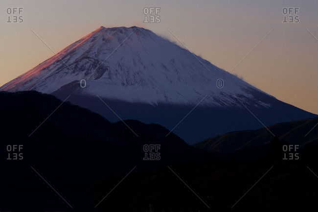 Mount Fuji at sundown - Offset