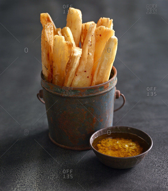 Yuca fries with mojo - Offset