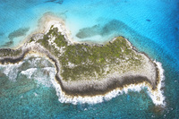 Aerial Of Island In The Bahamas